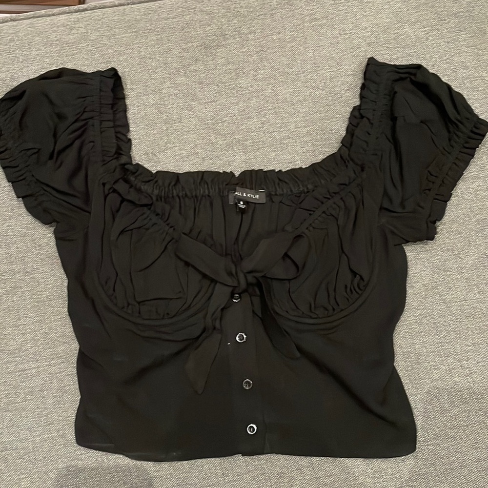 Kendall and Kylie black bustier top